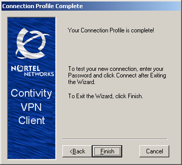 Click finish to finsh